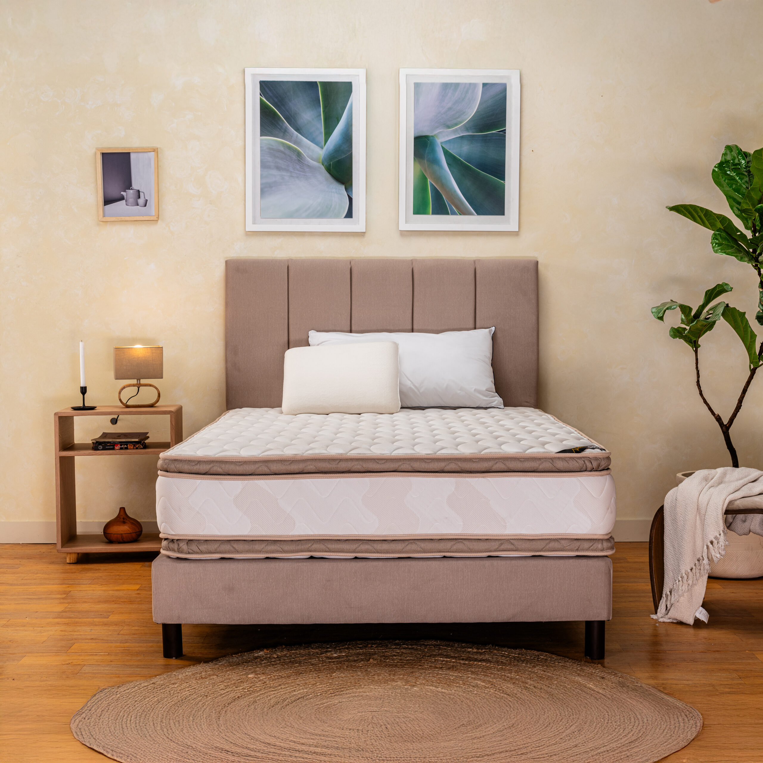 Colchón Spring Zen Natural + Almohada Siliconada